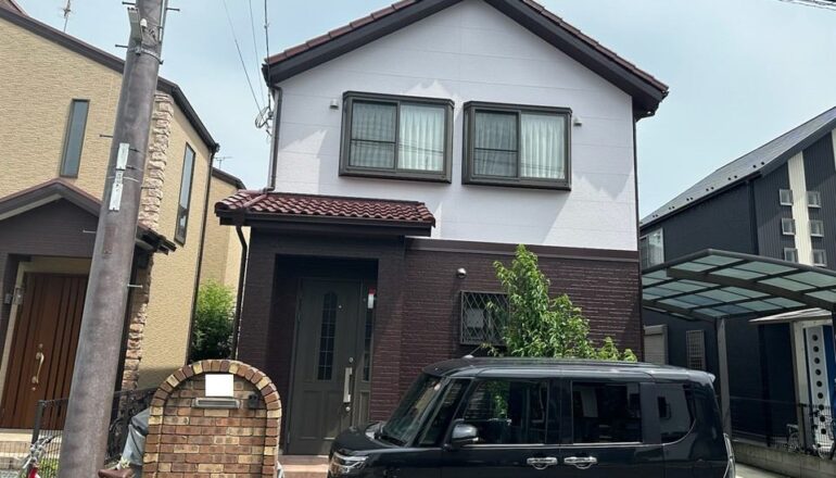 大津市I様邸 外壁・屋根塗装工事の実際の施工写真