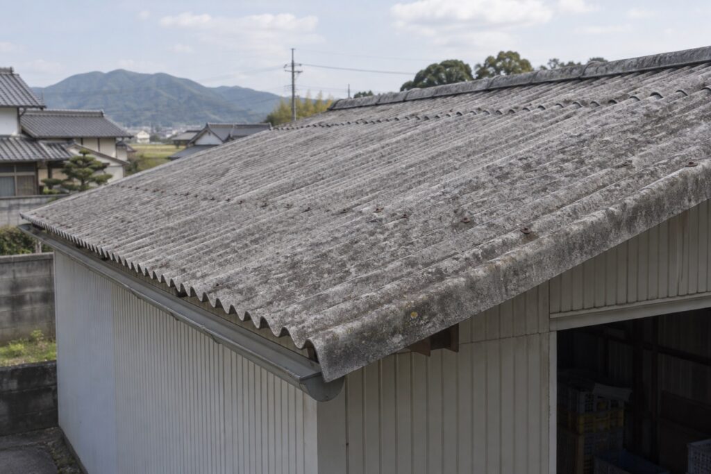 波形スレート屋根の倉庫