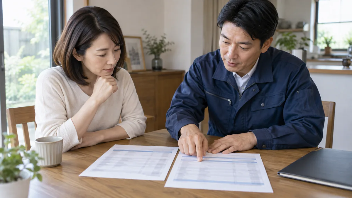 見積書の内訳を一緒に確認のイメージ